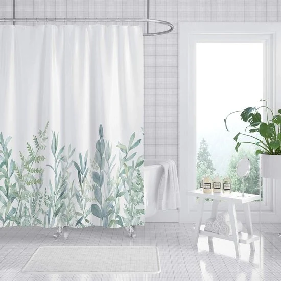 Doccia con piante artificiali - lavabile - 1 pezzo - 200 x 220 cm