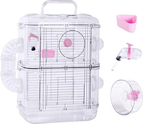 Casa per Hamster con Giocattoli per Hamster - Recinzione per Ratti - Casa per Hamster - Abitazione per Hamster - Recinto per Roditori - Recinzione per Roditori