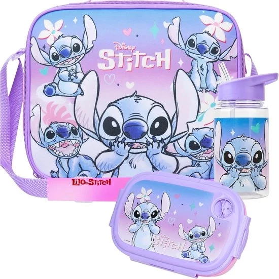 Set di Pranzo con Tasca Isolante e Ombrello per Bambini – Set di Pranzo per Scuola, Asilo e Picnic – Tasca Pranzo con Isolamento Termico – Disegno Multi Stitch