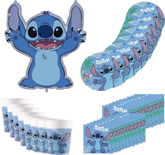 Pakket di compleanno per bambini – 37 pezzi – Servizio da party e decorazione da festa per bambini