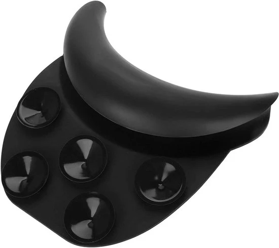 Shampoo con supporto in silicone per capelli, supporto per capelli in silicone per doccia, utensile per doccia in silicone (nero)
