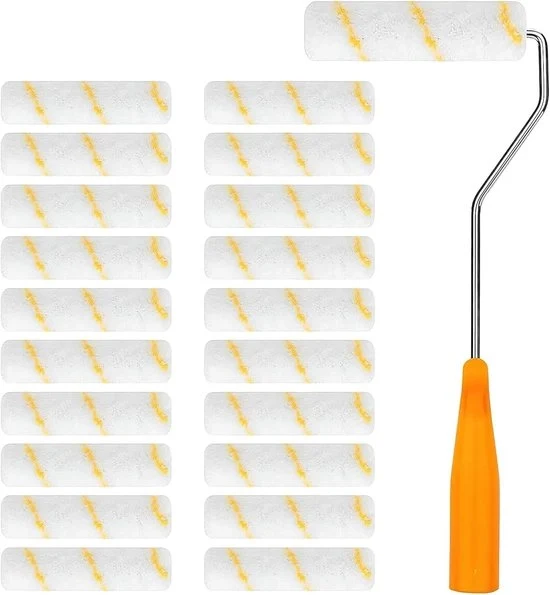 Mini pennelli per decorazione di pareti - 20 pezzi - 10 cm