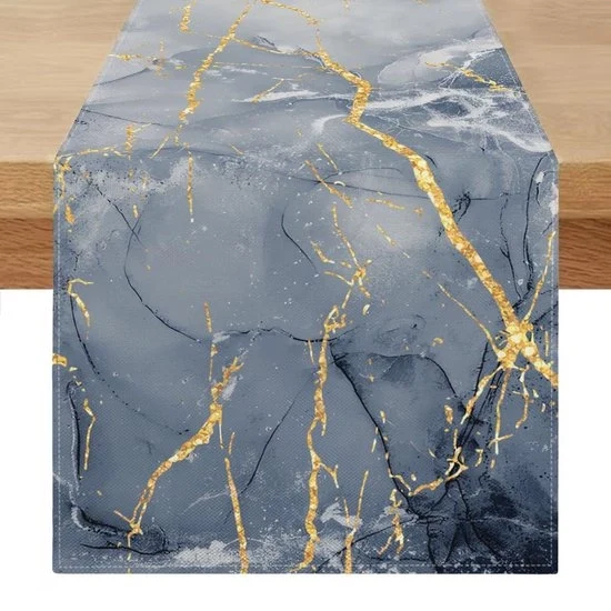 Tavolo di Lavoro in Marmo - Facile da Pulire - 1 pezzo - Tessuto a Poliestere - 240 x 40 cm