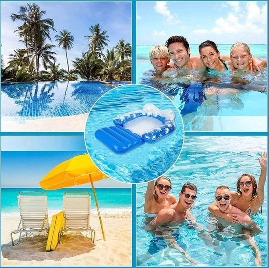 Onda Galleggiante per Bagno - Accessori per Piscine per Adulti - Sedile per Nuoto Piscina Letto - Cuscino Inflabile Pieghevole per Feste