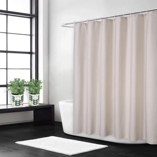 Doccia in stile hotel - 1 pezzo - ivoore - lino di cotone - 120 x 200 cm