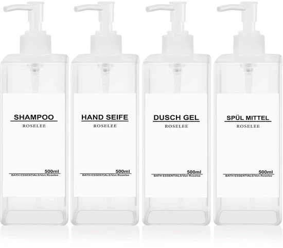 Set di sapone da disegno - Design elegante - set da 4 - nero - plastica