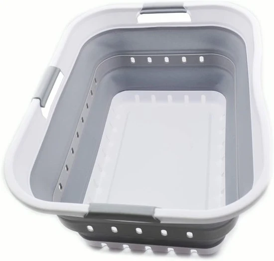 Pannolino pieghevole 42L – Pannello di plastica pop-up – Organizzatore trasportabile – Spazievolutore – Bianco/Grigio