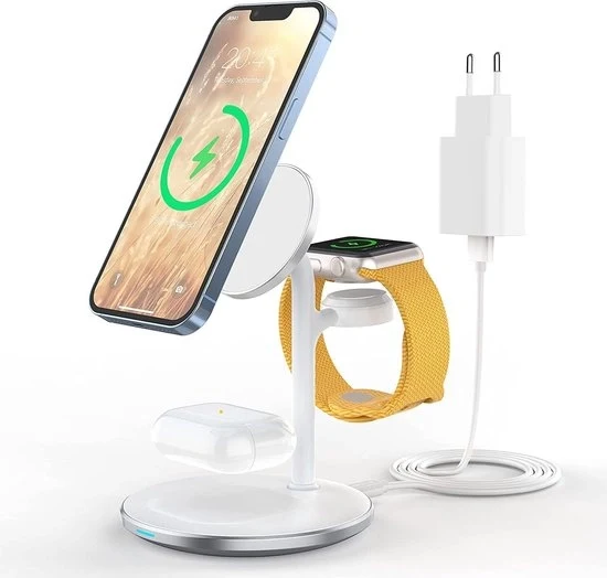 Caricatore - Caricatore Senza Fili - Caricatore Adatto a X - Smartphone, Telefono, Auricolari e Orologio