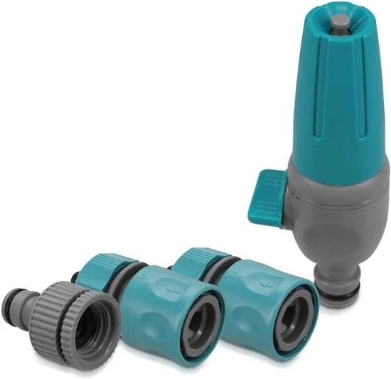 Set di connessioni per tubi di giardino adattabili - Connettori e spruzzatori - 4 pezzi