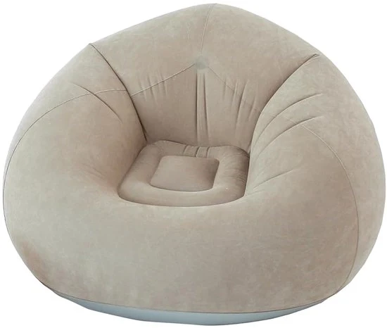 Sedia esterna gonfiabile - comoda e stile - 1 pezzo - beige naturale - 100% PVC