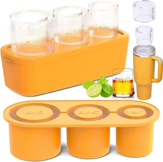 Igloo per tazza termica - 3 celle - con coperchio e supporto - BPA-free - compatibile con 40 oz tazza - giallo