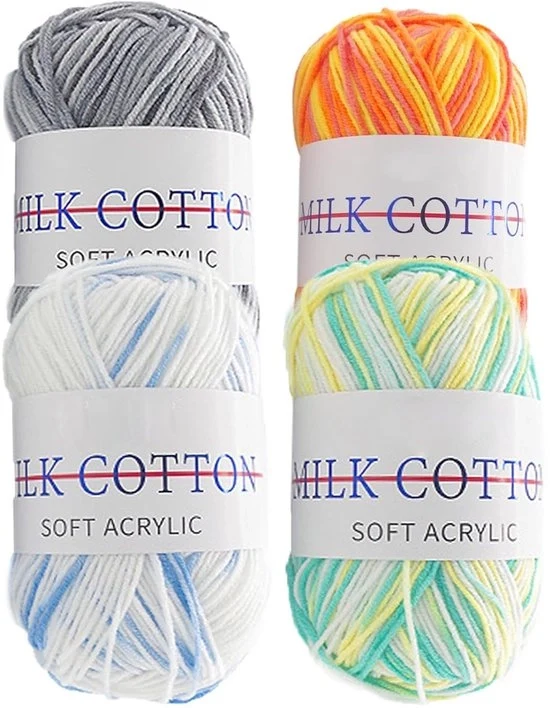 Filato in Lana - 6 Colori - Adatto per Aghi e Maglia - 50 g / 100 m