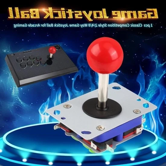 Joystick Arcade 2/4/8 vieze regolabile - manubrio lungo - stile gara - Kit di pulsanti per Cabina di Gioco Arcade