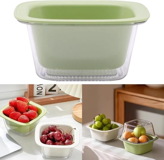 Zecca per verdura e frutta a doppia lastra - Bianco/Verde - Plastica