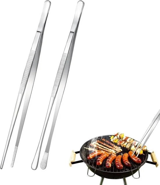 Pincetta da cucina - Acciaio inossidabile - 2 pezzi - 25 cm