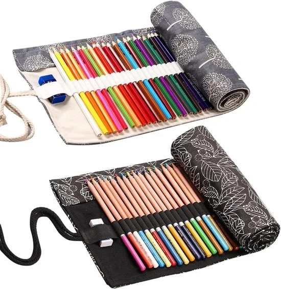 Set di pennelli per aquarello da 36 gocce - Pennelli per tela - Pennelli per artisti lavabili - Per pastelli a olio pastelli - Scuola studenti - Pennelli con cinturino per pennelli