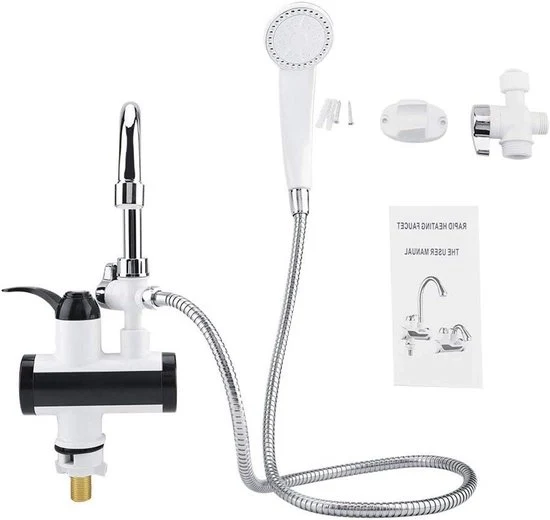 Pompa elettrica istantanea con display temperatura + 220V testa doccia