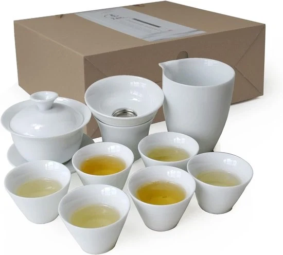 Set di Tè Gaiwan - 1 pezzo - Porcellana Bianca