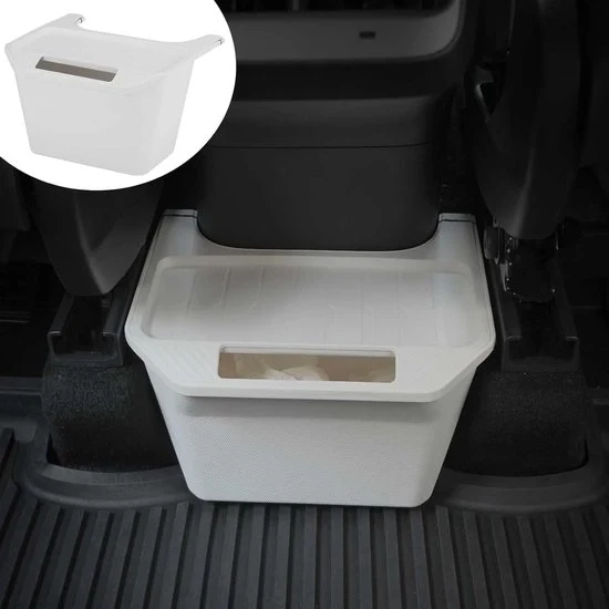 Contenitore di rifiuti per auto - Accessorio di contenitore di rifiuti - 1 pezzo - Bianco - Organizzatore