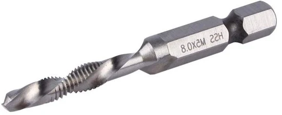 Set di punzoni a cono per fori a tazza con maniglia a sei facce M5 HSS 1/4" con set di punzoni a tazza per utensili elettrici