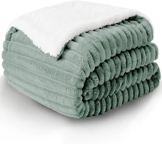 Banchetto Sherpa - deken extra caldo - 150 x 200 cm - verde