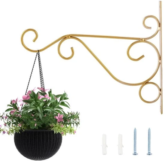 Beugoli per piante - design rustico - 1 pezzo - nero - acciaio