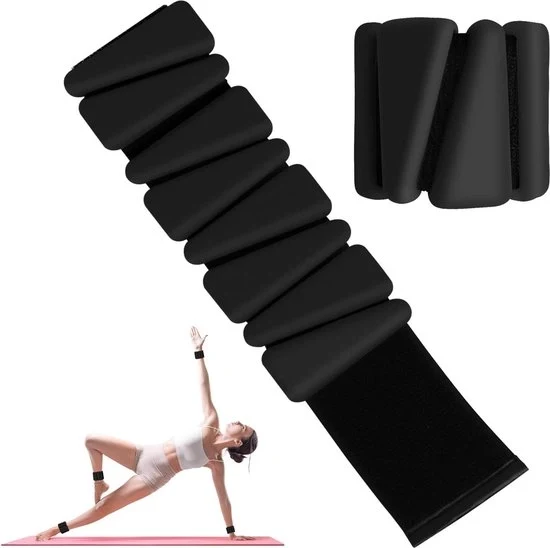 Set di pesi polsi in silicone regolabili per donne e uomini - 2 parti per yoga, danza, pilates, esercizi di nuoto e jogging