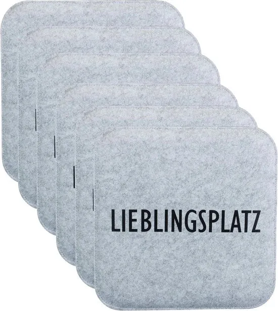 Cuscino da sedere reversibile - velluto - 6 pezzi economico - antracite/grigio - 35 x 35 cm