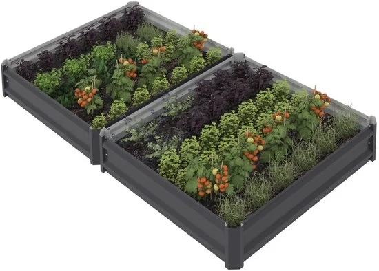 90 x 90 cm pannelli di giardino metallici grigi argentei: set da 2 – alta qualità – materiale duraturo – progetto di stile – adatto per uso quotidiano – stile moderno – comfort e funzionalità