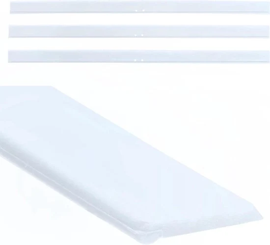 Trekker in gomma per labbra - sostituzione per detersivo per docce - 3 pezzi - bianco - silicone - 45 cm