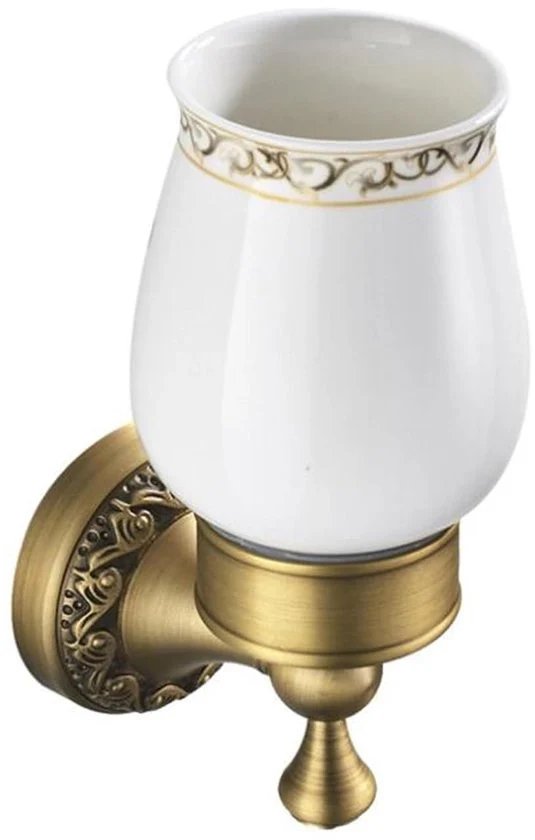 Sostegno per Spazzola da Denti Sostenibile - 1 pezzo - Bronzo Laccato - Acciaio Inox