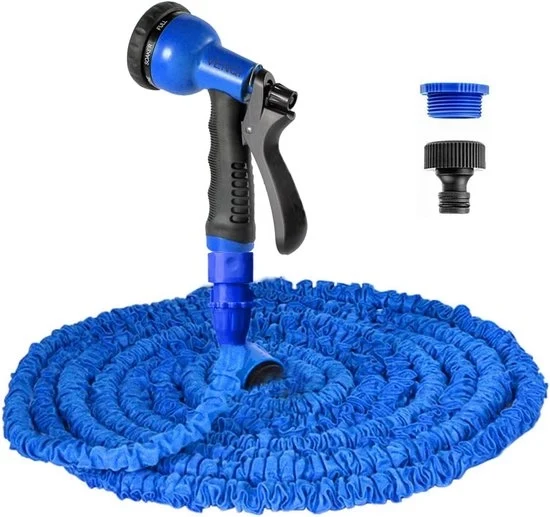 Serpentino per giardino estensibile - Flessibile e impermeabile - 30 m - Blu