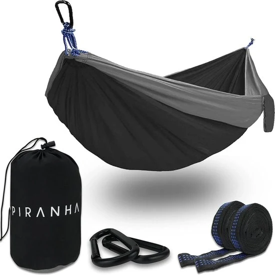 Hangmat all-weather per 2 persone - 300 kg di carico - doppia hangmat con set di fissaggio - hangmat per tende in nylon - 290 x 140 cm