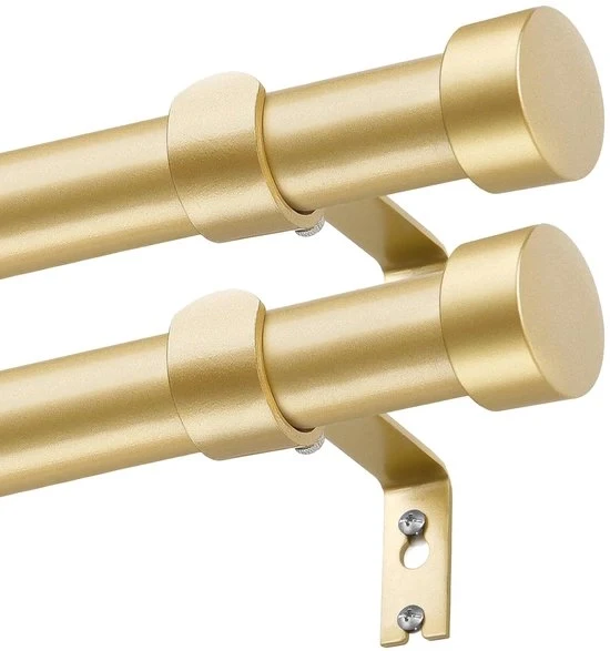 Tendina Estensibile - Decorativa - 2 pezzi - Oro - 80 a 304 cm