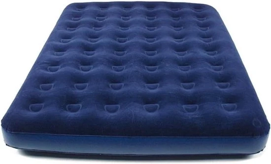 Letto aeree in velluto blu reale - 203 x 152 cm - Letto a aria lussuoso per due persone