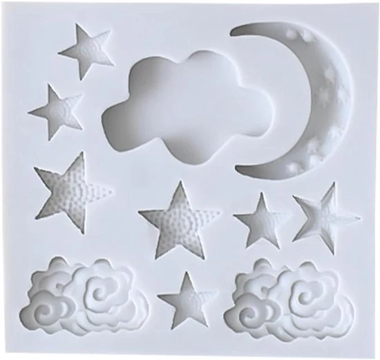 Forma di Cucina a forma di Luna, Nuvola e Sole in Silicone - Decorazione 3D - 1 pezzo - Qualità per Alimenti