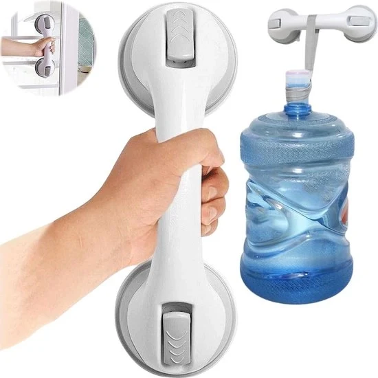 Maniglia con Viti di Suction senza Foratura per Anziani, Docce, Vasca da Bagno, WC, Bambini ed Elderly