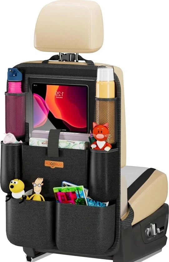 Organizzatore autoaggiustabile per sedile posteriore - Contenitore per tablet - Borse per giocattoli - Impermeabile - Protezione per sedile posteriore - Nero 1 pezzo Organizzatore per auto