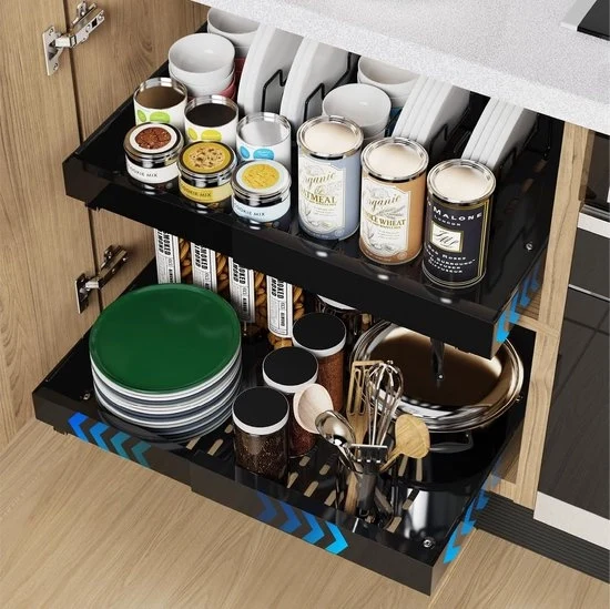 Organizzatore di cassetti estensibile - Versatile - 1 pezzo - Metallo - 32-53 cm