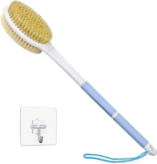 Borsetto con lunghe setole - 44 cm - adatto per massaggi alla schiena - borsetto per il corpo