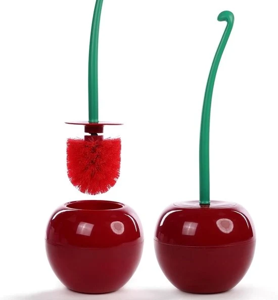 Spazzola per il water e Orecchietta - Sostenibile e Pratica - 1 pezzo - Rosa - Plastica Premium
