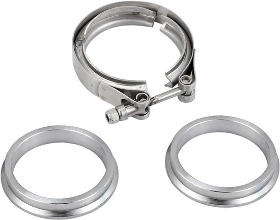 Kit di connessione V-Band 2,5" - 2 Flenzen - Morsetto in acciaio inox - Vanne di scarico turbo