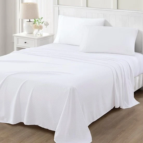Set di lenzuola ultra morbide - 100% microfibra - set da 1 - rosa/bianco - dimensione reale