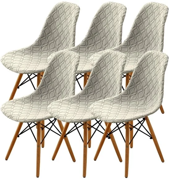 Set di sedie da pranzo in beige - 6 pezzi