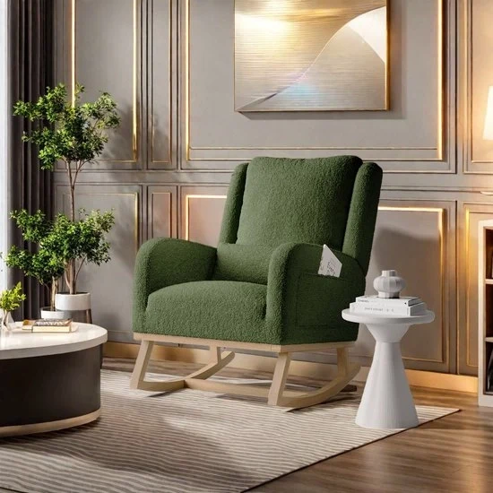 Sedia oscillante - Verde scuro - Sacco di seduta - Comfortevole - Ruggine non presente