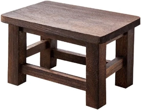 Banco di legno massello - sgabello versatile basso - utilizzabile come tavolino da salotto