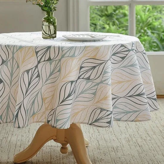 Tavolo Coperto a Strisce - Tela di Lino Cotonato - Circa 140cm - Adatto per Festa e Picnic