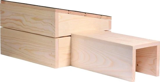 Pakchet per copertura di bitume per tetto - pecora - ingresso extra lungo - legno di abete massiccio - pelo di pecora per rivestimento di casa - pelo di pecora bruno - tegola di pecora con pelo bianco - senza base - 745 x 29 x 24 cm