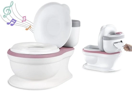 Trasformazione 3 in 1 del Water Closet per Bambini con Suono Musicale e Rumore dell'Acqua - Water Closet per Bambini con Coperchio - Riduzione del Water Closet e Gradino per l'Addestramento alla Zinghiera