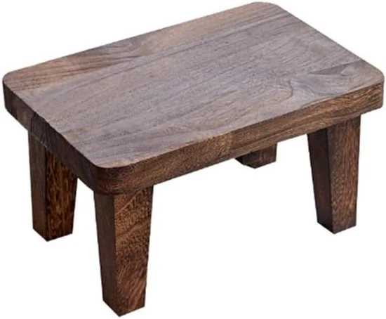 Sedia a gambe in legno - sgabello versatile basso - legno massello - forma K